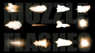 Twelve Black Screen Muzzle Flashes (1080p HD)