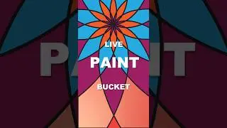 how to use live paint bucket tool in illustrator | #illustratortutorial   #viralshorts  #livepaint