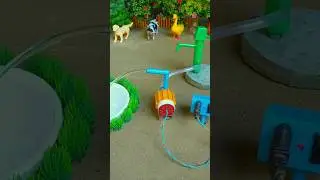 Mini hand pump project water with supply motor drinks camel duck farm #waterpump #shorts #607