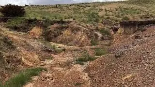 Straw bale sediment trap