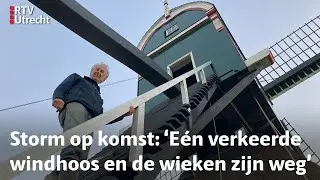 Molenaar Leen zet zich schrap voor storm Eunice