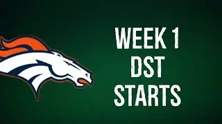 Defense/DST Starts Week 1 Fantasy Football 