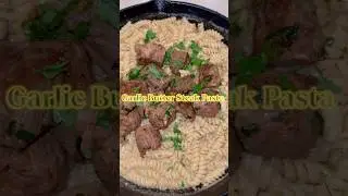 Garlic butter Steak Pasta 🔥👨🏾&zwj;🍳 #bookchefreem #food #steak #recipe