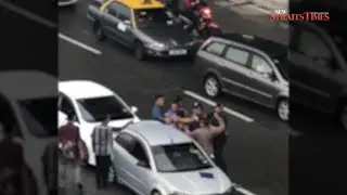 Highway brawl: Six men arrested over fight along LDP