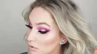 PINK GLITTER MAKEUP TUTORIAL  | COFFEE BEFORE BEAUTY