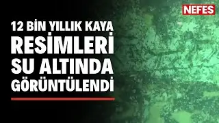 12 bin yıllık kaya resimleri su altında g&ouml;r&uuml;nt&uuml;lendi