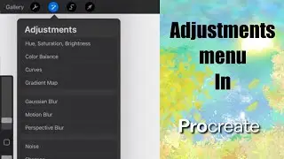 Adjustments in Procreate
