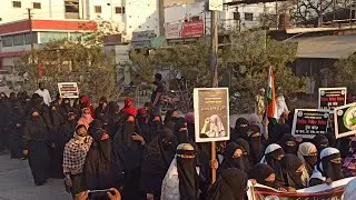 Hijab Par Pabandi Ke Khilaf  NCP Student Wing  Ke Zariye Malegaon Me Kiya Gaya Protest