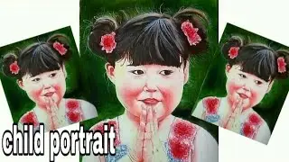 child #portrait #drawing with watercolor speed drawing