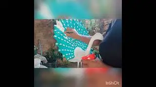 Passo a passo da criação de pavão feito de cimento