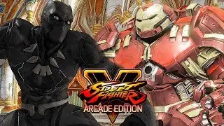 Street Fighter 5 AE - BLACK PANTHER vs HULKBUSTER (Avengers) Gameplay PC Mod @ 1080p (60ᶠᵖˢ) HD ✔