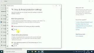 How to turn Off   Turn On  Virus & Threat Protection  in Windows 10