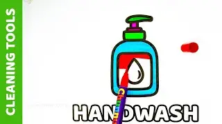 Handwash Coloring for Kids | Learn Hygiene Tools | Preschool Drawing Fun