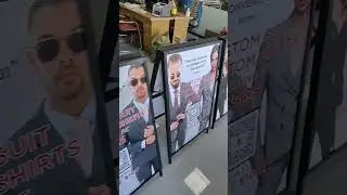 24x36inch metal A frame sign stand display video