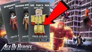 LASER VISION, NEW COSTUMES AND ONE PUNCH MAN??? | ROBLOX: AGE OF HEROES UPDATE