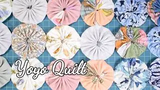 Colorful Yoyo Quilt Noren Curtain - Using Old Fabric Scraps - Recycling Fabric Scraps