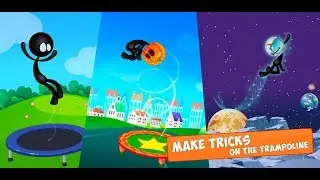 Stickman Trampline Flip Jumping Game Gameplay Video Android/iOS