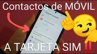 💳👈📱 Como PASAR mis CONTACTOS a la TARJETA SIM F&Aacute;CIL y R&Aacute;PIDO