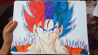 How to draw Goku sketch Super sayen Blue Drawing and Arts simple