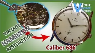 Реставрация винтажных часов Hamilton Thinline конца 1960-х годов — швейцарский калибр 686.