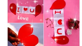 How to make origami heart paper note/ card making ideas/ Valentines day gift ideas