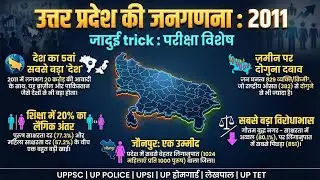 UP Census 2011 Tricks | UP Special | उत्तर प्रदेश जनगणना|UP Police, lekhpal & UPPSC #upgk #aiforexam