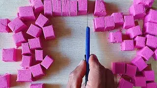 ASMR Square ⬜ Cutting Sound: Very Satisfying Kinetic sand Cutting and ASMR Sound #shots #asmr 