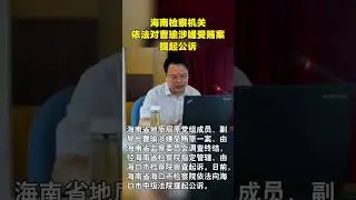 海南检察机关依法对曹瑜涉嫌受贿案提起公诉