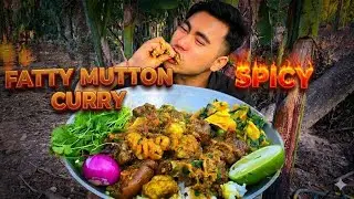 Spicy 🥵 fatty mutton  curry 🍛 mukbang 