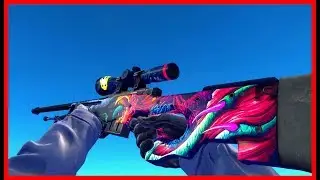 Factory New 0.002 Float AWP Hyper Beast with Crown Foil Sticker on Scope