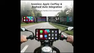 Motorcycle Smart Display  HD Touchscreen, Bluetooth Voice Control,IP67 Waterproof, Easy Installation