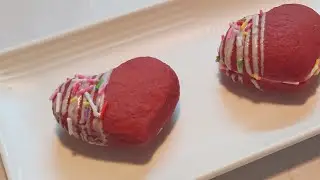 Red Velvet Doughnuts/ Valentine's special Heart ❤️ shaped doughnuts
