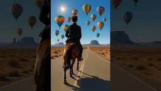 horse riding in monument valley  #animation #disneypixar #forestgump #monumentvalley #anime #travel