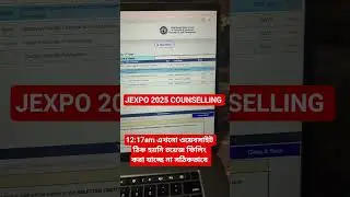 jexpo 2025 counswlling-12:17am The website is not fixed yet, the choice filling is not being done...