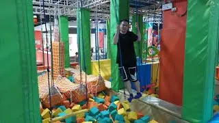 how to buy ninja warrior obstacle course for kids,custom children flying bars indoor with foam cube