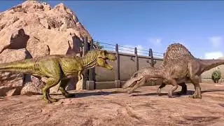 ULTIMATE DINOSAUR WAR 🔥 Spinosaurus vs T-Rex | Brutal Arena Fight