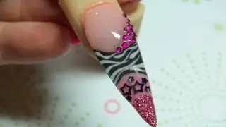 Zebra Inspired Sculpted/Embedded Stiletto