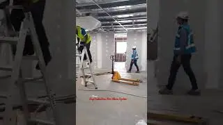 Laga Industries Fire Alarm System cabling in progress.