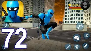 Blue Ninja Rope Hero - Gameplay Walkthrough Part 72 - Gangsters City (iOS,Android)