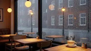 Rainy London Caf&eacute; ☕ Lofi Jazz Coffee & Cozy Window Ambience