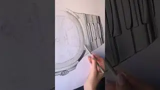 Drawing the iconic Patek Philippe Nautilus 5711 1A 010 Blue Dial watch