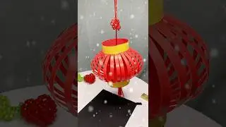 How to make a red lantern #viral #handmade #shorts #shortsfeed