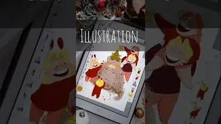 &bull;АРТ&bull; #иллюстрации#арт #art #illustration #moments #christmas #family #snow #новыйгод #video