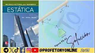 Beer & Johnston |Mec&aacute;nica Vectorial para Ingenieros| Est&aacute;tica Ejercicio 2.43 Soluci&oacute;n paso a paso