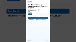 CERC Recruitment 2025  Chief (Economics) Post on Deputation/Short Term Contract