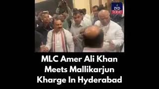 MLC Amer Ali Khan Meets Mallikarjun Kharge In Hyderabad