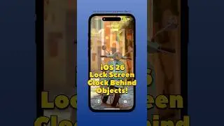 iOS 26: Lock Screen Clock Behind Objects! #ios26 #shorts #iphone