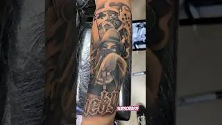 Tatuaje Chicano Con chica y carta da juegos Chicano tattoo #arte #art #artist #tatuajes #dibujo