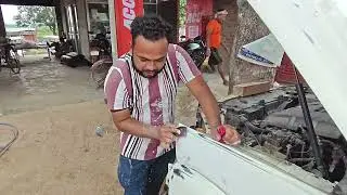 Scorpio car 🚗 dent and paint 🎨#scorpio #painting #denting #vlog