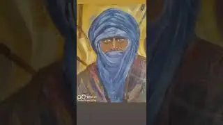 Touareg of Algeria 🇩🇿 painting #youceflouaar #sifar #tassili #touareg #djanet #tinariwen #portrait